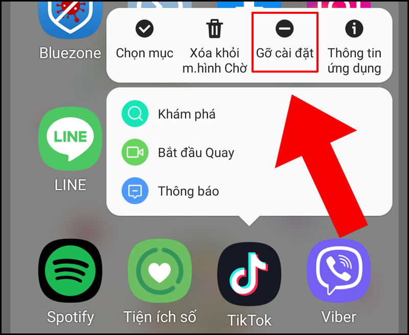 Gỡ cài đặt ứng dụng đáng ngờ trên điện thoại Android